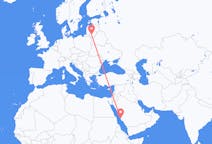 Flyreiser fra Jidda, Saudi-Arabia til Kaunas, Litauen