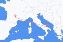 Flyreiser fra Rodez, Frankrike til Bari, Italia