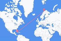 Flyreiser fra Cayman Brac, Caymanøyene til Tromsö, Norge