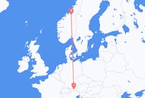 Flights from Trondheim, Norway to Innsbruck, Austria