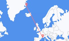Flyg från Marseille, Frankrike till Ittoqqortoormiit, Grönland