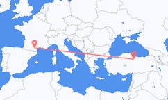Flights from Carcassonne, France to Tokat, Turkey