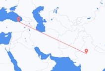 Flyg från Jaipur, Indien till Trabzon, Turkiet