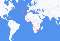 Flyreiser fra Margate, KwaZulu-Natal, Sør-Afrika til Ponta Delgada, Portugal