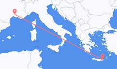 Flights from Nîmes, France to Sitia, Greece