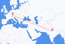 Vluchten van Gwalior, India naar Memmingen, Duitsland