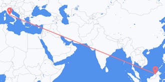 Flyreiser fra Brunei til Italia
