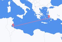 Vluchten van Djerba naar Kalymnos