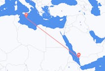 Flyg från Jizan, Saudiarabien till Malta (kommun), Malta
