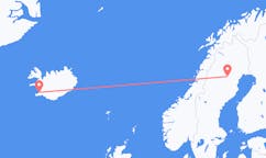 Flights from the city of Reykjavik, Iceland to the city of Arvidsjaur, Sweden