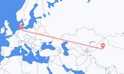 Flyg från Korla, Kina till Hamburg, Tyskland