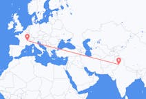Flyg från Amritsar, Indien till Lyon, Frankrike