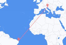 Flyreiser fra Natal, Brasil til Trieste, Italia