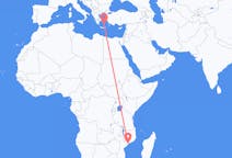 モザンビークのから ケリマネ、ギリシャのへ サントリーニ島フライト