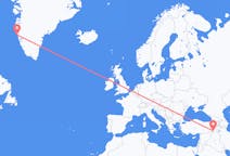 Flyreiser fra Maniitsoq, Grønland til Sirnak, Tyrkia