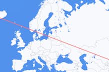 Vluchten van Bisjkek, Kirgizië naar Reykjavík, IJsland