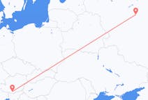 เที่ยวบิน จาก มอสโก, รัสเซีย ไปยัง คลาเกนฟูร์ท, ออสเตรีย
