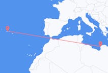 Flyrejser fra Benghazi, Libyen til São Jorge, Portugal