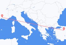 Vluchten van Eskişehir naar Nîmes