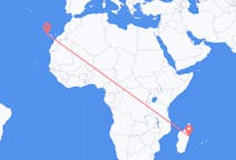 Vluchten van Toamasina, Madagaskar naar Santa Cruz de La Palma, Spanje