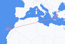 Flyreiser fra Kalymnos, Hellas til Las Palmas, Spania