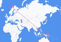 Flyreiser fra Port Moresby, Papua Ny-Guinea til Kiruna, Sverige