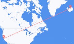 Flyreiser fra byen San Francisco, USA til byen Akureyri, Island