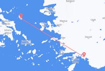 Flyreiser fra Skiros, Hellas til Dalaman, Tyrkia