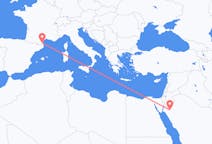Lennot Tabukista, Saudi-Arabia Perpignaniin, Ranska