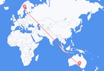 Flyg från Adelaide, Australien till Umeå, Sverige