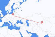 Flyg från Aksu City, Kina till Warszawa, Polen