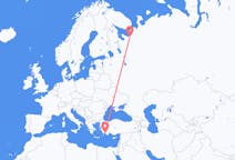 Fly fra Arkhangelsk til Dalaman