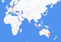 Flyg från Canberra, Australien till Prag, Tjeckien