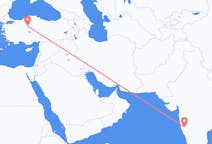 Flyreiser fra Kolhapur, India til Ankara, Tyrkia
