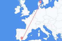 Vluchten van Aarhus, Denemarken naar Malaga, Spanje