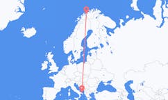 Flyg från Sørkjosen, Norge till Brindisi, Italien