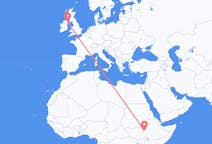 Flüge von Gambela, Äthiopien nach Belfast, Nordirland