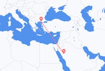 出发地 沙特阿拉伯欧拉目的地 希腊亚历山德鲁波利斯的航班