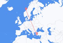 Flights from Ørland, Norway to Dalaman, Turkey