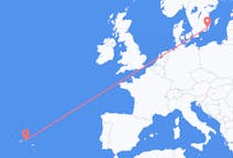 Loty z miasta Terceira do miasta Kalmar