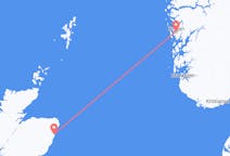 Flyg från Aberdeen, Skottland till Bergen, Norge