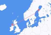 핀란드 바사에서 출발해 북아일랜드 데리에게(으)로 가는 항공편