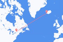 Vluchten van Ottawa, Canada naar Reykjavík, IJsland