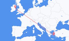 出发地 爱尔兰都柏林目的地 希腊伊卡利亚岛的航班