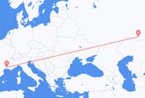 Fly fra Orenburg til Nîmes