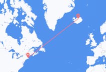 Flights from Boston, the United States to Akureyri, Iceland