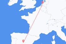 オランダのロッテルダムからから、スペインのマドリッドまでのフライト