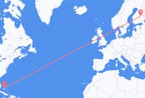 Flights from Nassau, the Bahamas to Kuopio, Finland