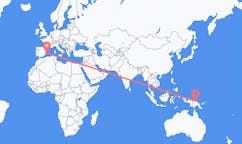 巴布亚新几内亚出发地 韦瓦克飞往巴布亚新几内亚目的地 伊维萨岛的航班