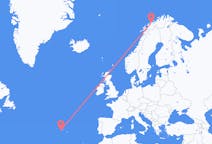 Loty z miasta Horta, Azores do miasta Tromsø